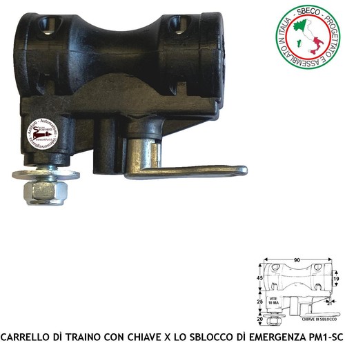 Carrello traino ricambio - di,