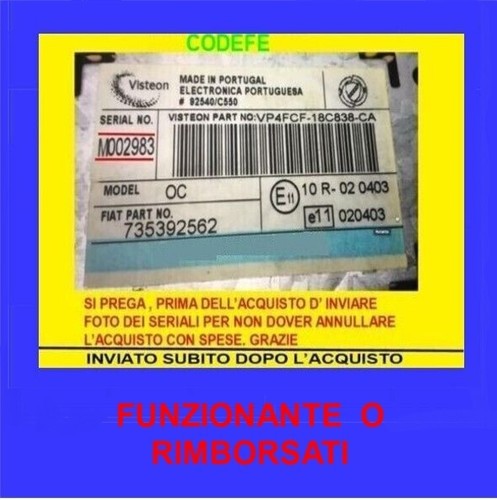 Codice sblocco fiat - sblocco, stilo