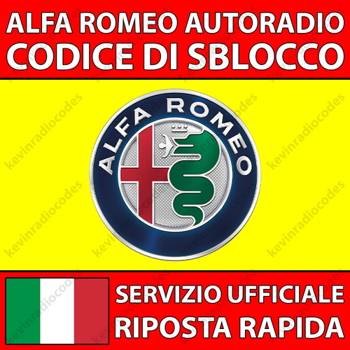 Alfa romeo radio codice - romeo, di
