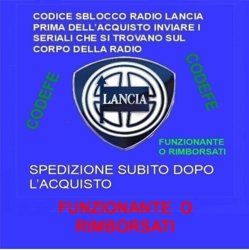 Codice sblocco radio autoradio - sblocco,