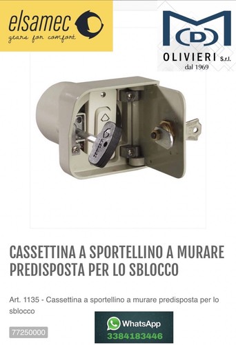 Cassettina 1135 murare - 1135, a
