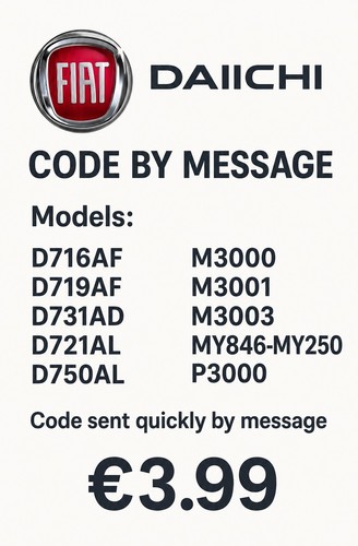 Codice sblocco radio fiat - codice,