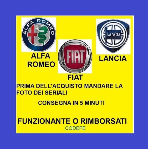 Sblocco radio pin lancia - radio,